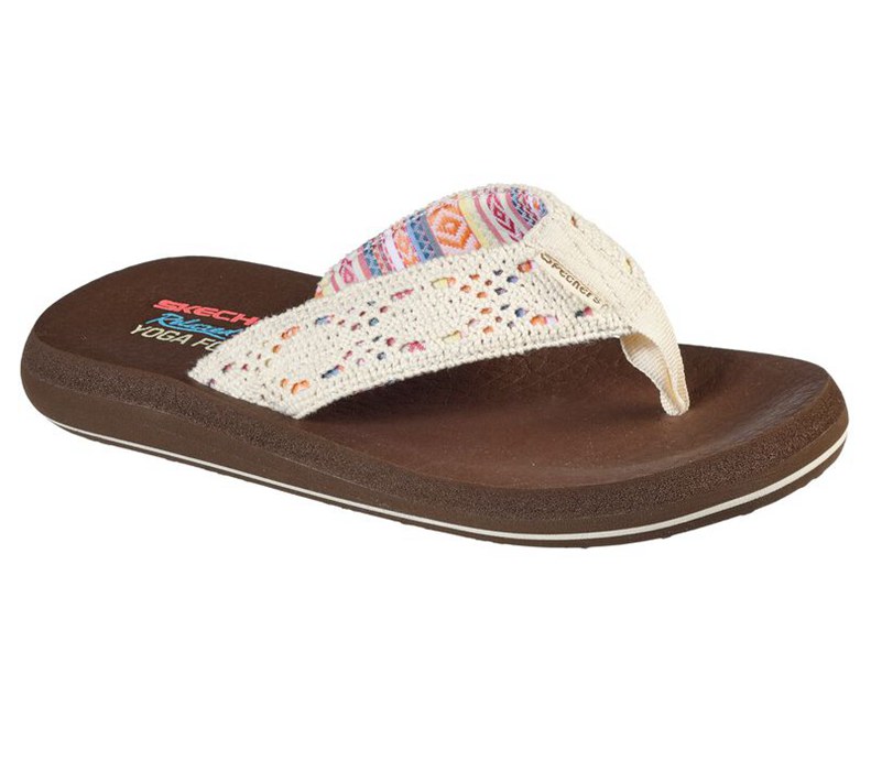 Skechers Dam Beige Flip Flop - Asana - Sverige (TYSOL-9372)